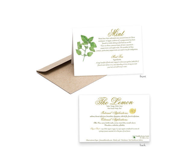 Herb Mint Recipe Card