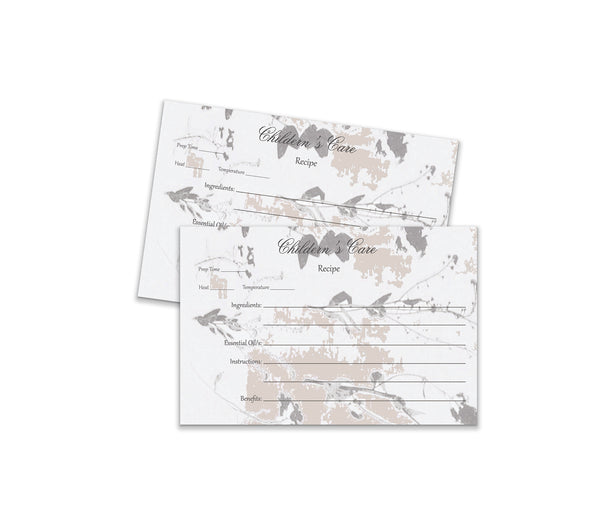 Childern's Care Recipe Card by Observations Paper l printable Download