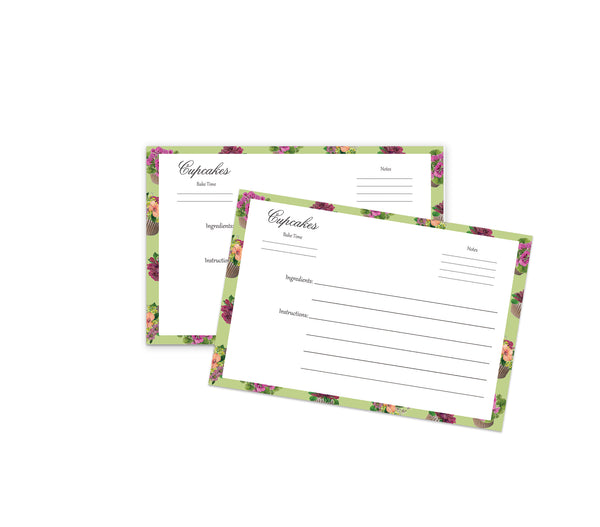 Cupcake Recipe Cards by Observations Paper