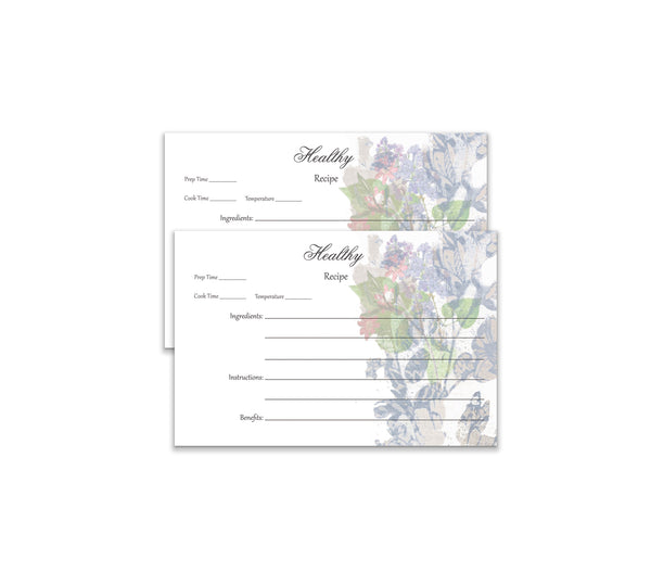 Healthy Recipe Cards by Observations Paper l Printable Downloads